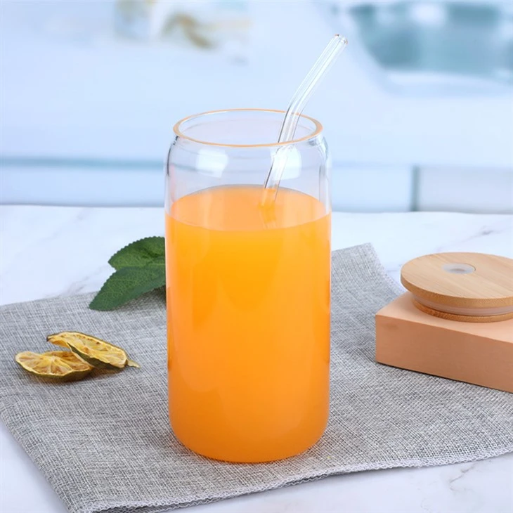 Glass Bottle With Glass Straw